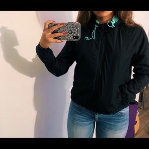 Black and turquoise WINDBREAKER
